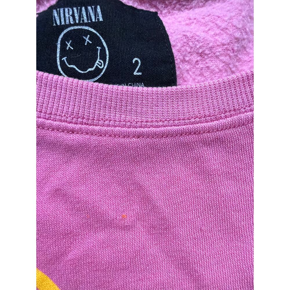 Torrid Women's Plus Size Pink Ombre Nirvana Fleece Crew Sweatshirt Size 2 2X New - Picture 6 of 7